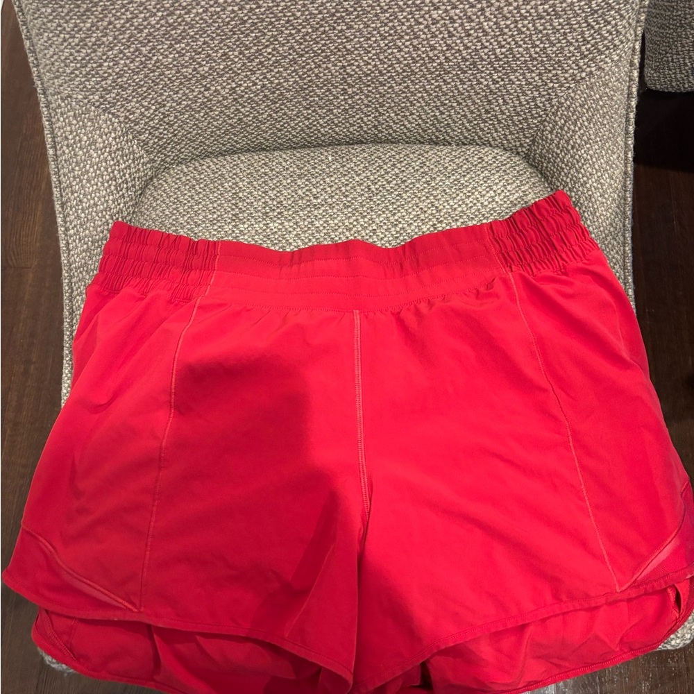 Lululemon red hotty hot shorts